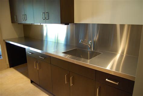 stainless steel counter tops and apple ply cabinets|stainless steel countertop material.